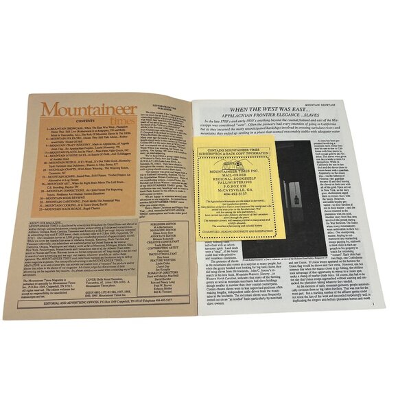 Mountaineer Times Magazine Lot Summer Fall 1990 Appalachian History & Stories - Picture 7 of 10